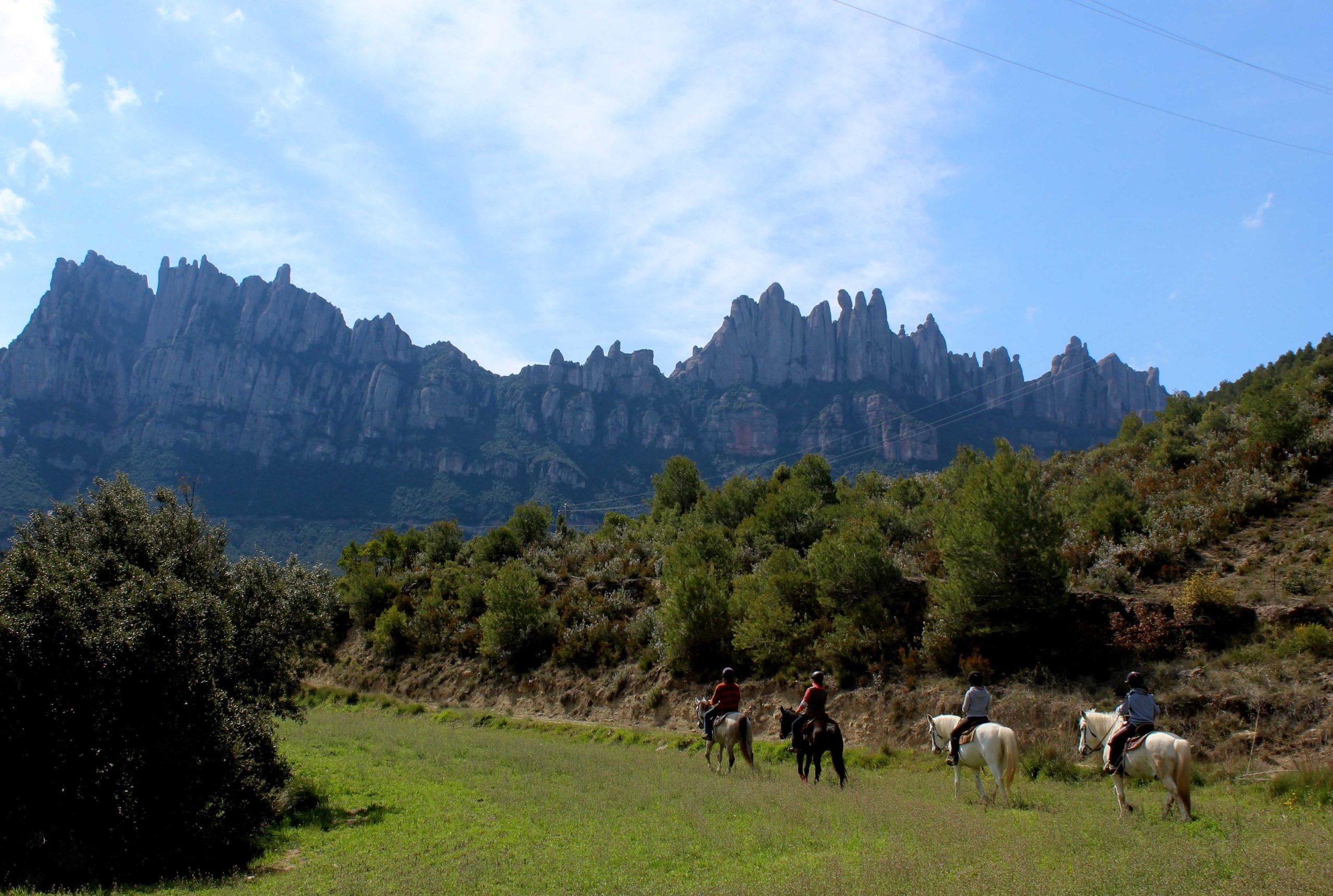 Image of hiking and horse riding excursion in Montserrat